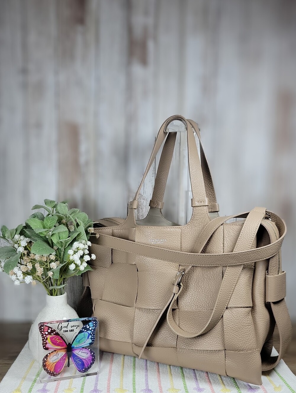 Lia Numa Basket-weave Tote